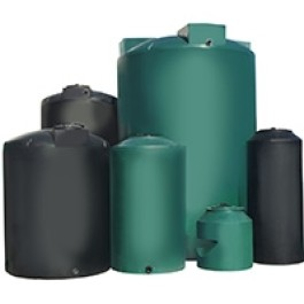 An image of a 300 Gallon Chem-Tainer Gray Plastic Vertical Water Storage Tank | TC3581IW-GRAY