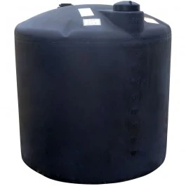 An image of a 220 Gallon Norwesco Black Plastic Vertical Water Storage Tank | 43870