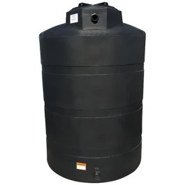 An image of a 500 Gallon Norwesco Black Plastic Vertical Water Storage Tank | 43101