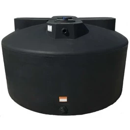 An image of a 1075 Gallon Norwesco Black Plastic Vertical Water Storage Tank | 43804