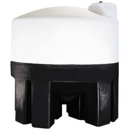 An image of a 3000 Gallon Norwesco Cone Bottom Tank with Poly Stand | 40797