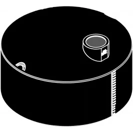 An image of a 4995 Gallon Norwesco Black Plastic Vertical Water Storage Tank | 44247