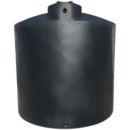An image of a 10000 Gallon Norwesco Black Plastic Vertical Water Storage Tank | 43132