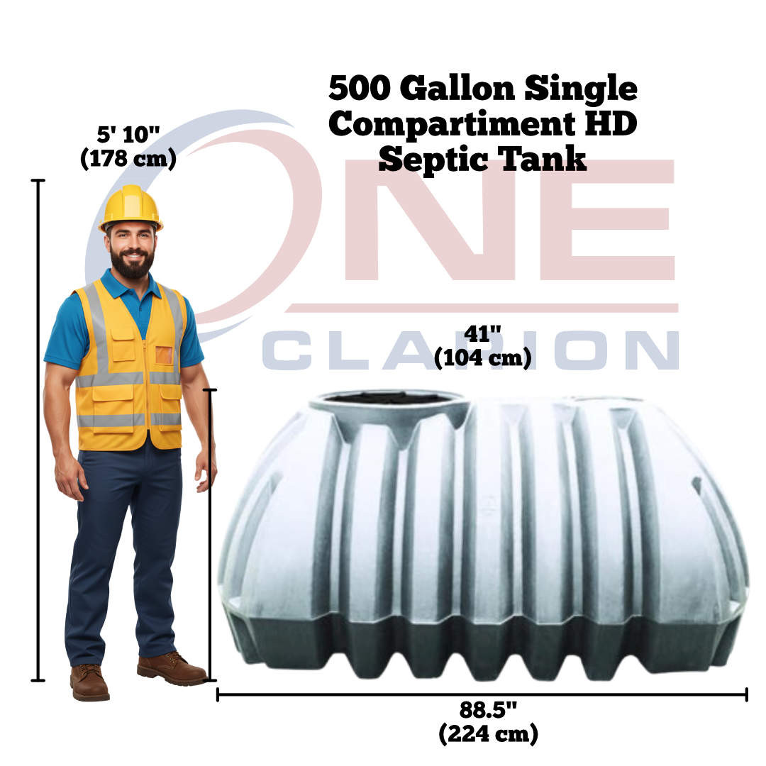 500 Gallon Septic Holding Tank Single Compartment Standard Duty