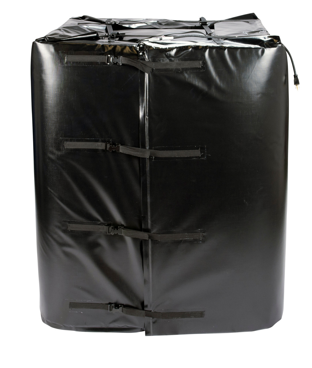 Black flexible IBC tote heater with durable, industrial-grade material. Black flexible IBC tote heater with durable, industrial-grade material.