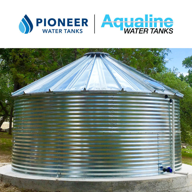 Aqualine Corrugated Steel Water Tank | 14,000 Gallon | Standard Roof