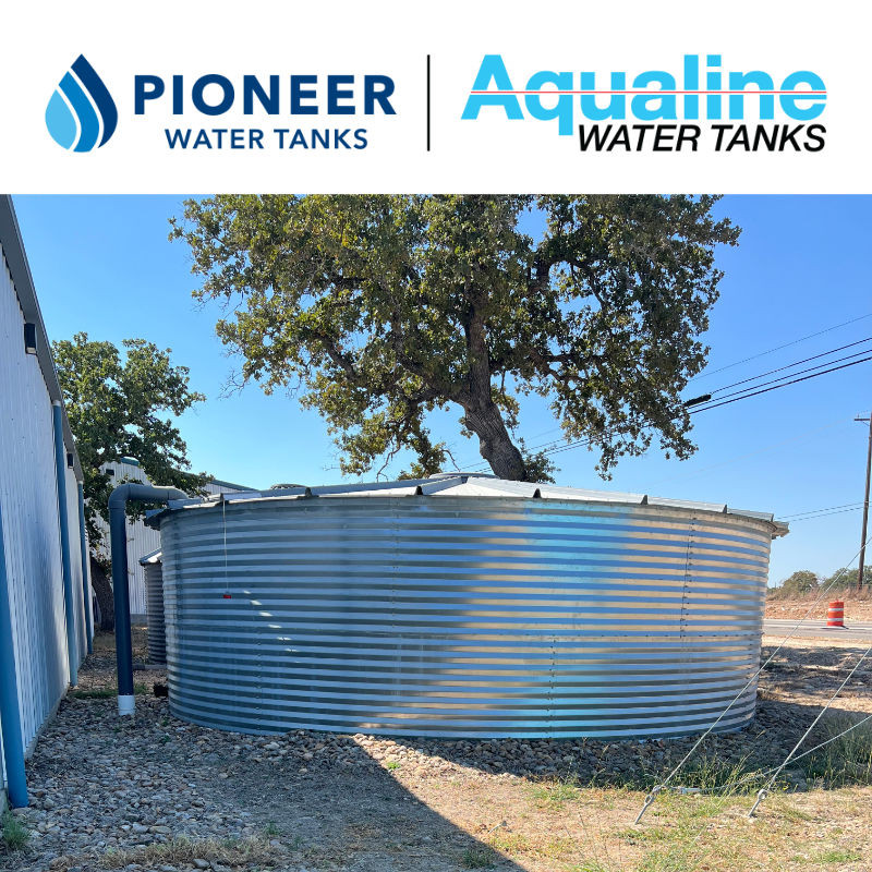 Aqualine Corrugated Steel Water Tank | 38,500 Gallon | Low Profile Roof