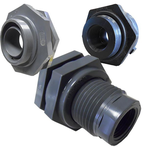 Peabody Gemini Double Wall Tank Fitting - 3/4" Welded Dual Interconnect Sidewall, PE