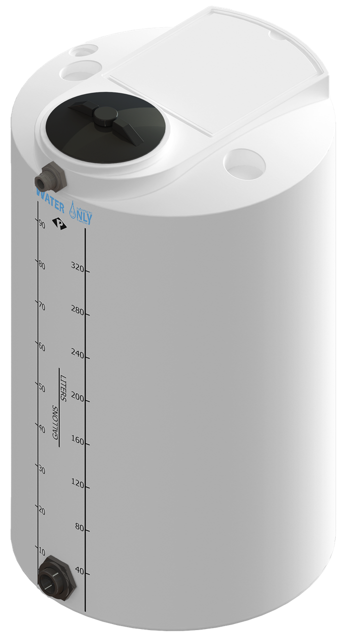 100 Gallon Peabody ProChem Potable Water Tank with Bulkhead Fittings