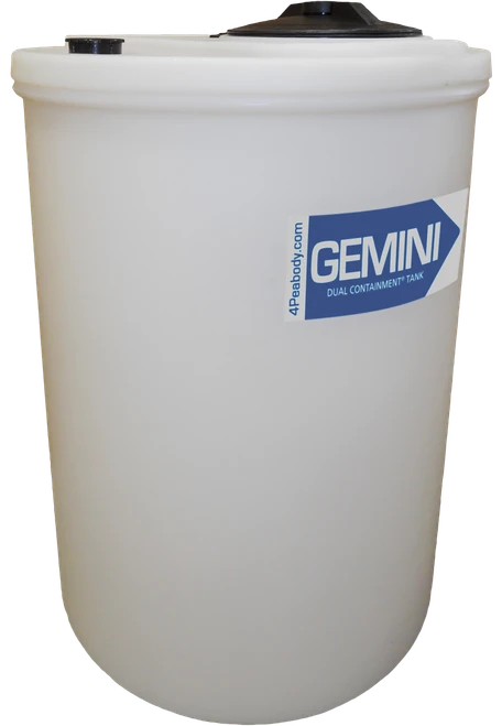 62 Gallon Peabody Flat Top Gemini Dual Containment Cylindrical Tank