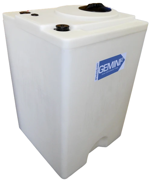120 Gallon Peabody FRP Reinforced Gemini Dual Containment Square Tank