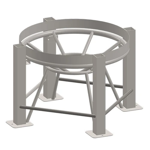 Peabody Stand for 40 Gallon ProChem 60 Degree Cone Bottom Tank - Without Agitator Bracket, Painted Mild Steel (20.75 in Dia)