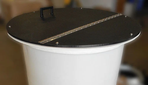 Peabody Bolted Sheet Hinged, Plastic Hinge Lid for 101 Gallon ProChem 60 Degree Cone Bottom Tank