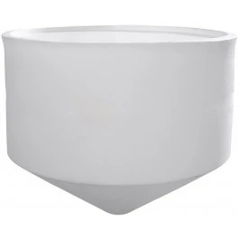250 Gallon CRMI White Open Top Cone Bottom Tank