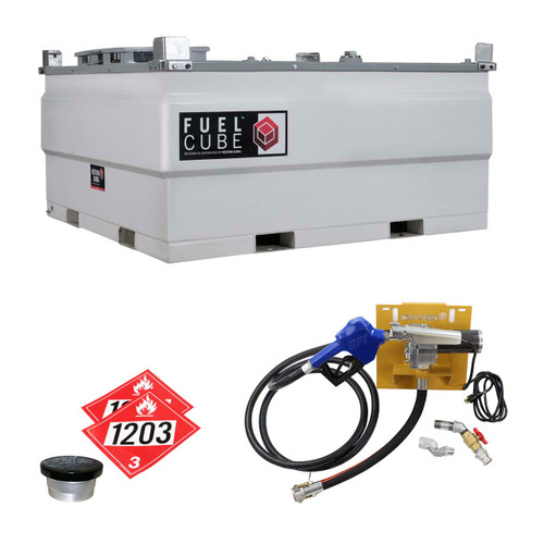 Western Global 1018 Gal FuelCube Tank – 115V Pump, Gauge Kit