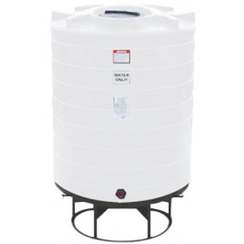 870 Gallon Enduraplas Natural White Full Drain Cone Bottom Tank with Stand | THC00870KW