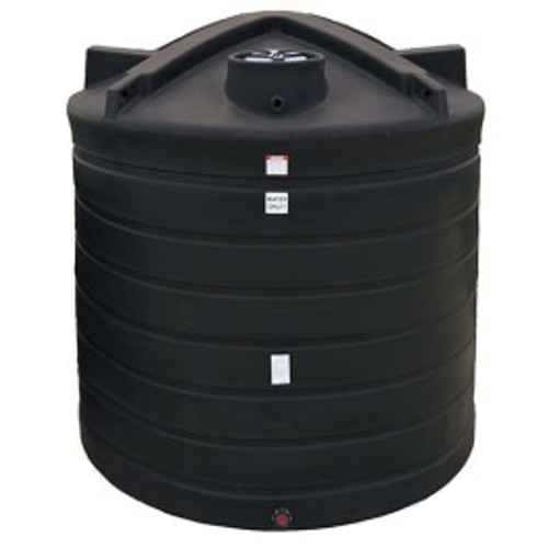 8000 Gallon Enduraplas Black Vertical Water Tank | TLV08000B