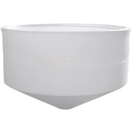 An image of a 600 Gallon CRMI White Cylindrical Cone Bottom Tank | 600OTCB