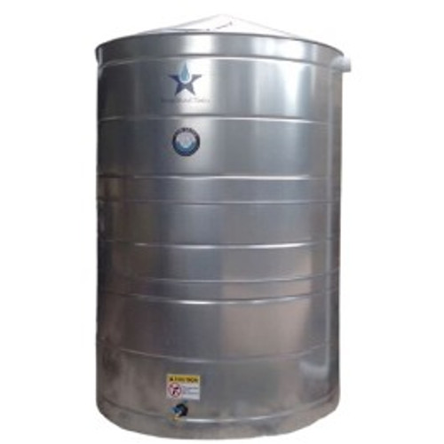 An image of a 1000 Gallon Texas Metal Tanks Galvanized Vertical Water Tank | WT1000G
