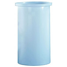 100 Gallon PP Ronco White Cylindrical Open Top Tank | 100PP