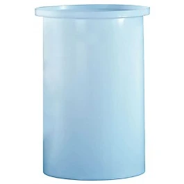 10 Gallon PE Ronco White Cylindrical Open Top Tank | 10LDPE