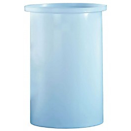 55 Gallon PE Ronco White Cylindrical Open Top Tank | 55LDPE