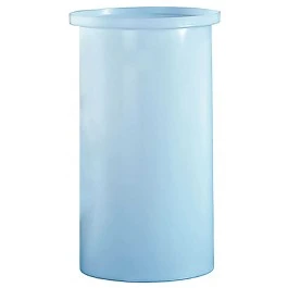 65 Gallon PP Ronco White Cylindrical Open Top Tank | 65PP