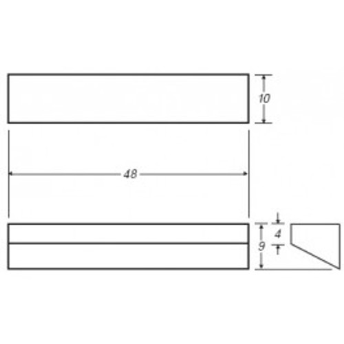 An image of a 34 Gallon PP Ronco White Rectangular Open Top Tank | 24X12X30PP