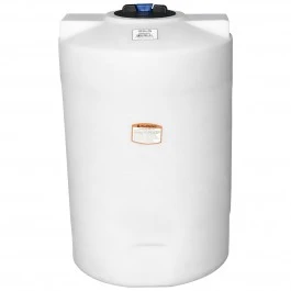 An image of a 100 Gallon Norwesco White Vertical Storage Tank | 41861
