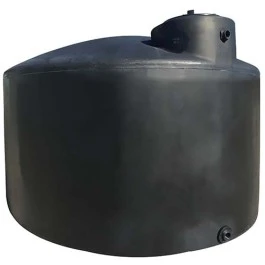 An image of a 1000 Gallon Norwesco Black Plastic Vertical Water Storage Tank | 44113