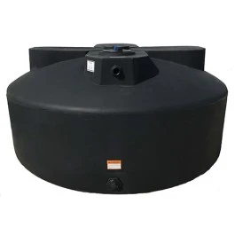 An image of a 1525 Gallon Norwesco Black Plastic Vertical Water Storage Tank | 43808