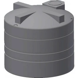 An image of a 2450 Gallon Norwesco Black Plastic Vertical Water Storage Tank | 44656