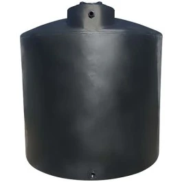 An image of a 11000 Gallon Norwesco Black Plastic Vertical Water Storage Tank | 44013