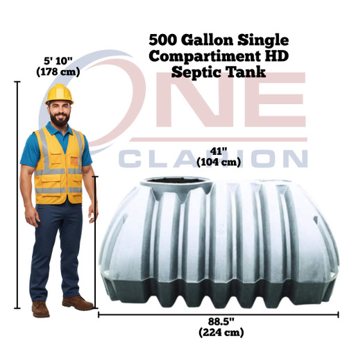 500 Gallon Septic Holding Tank Single Compartment Standard Duty