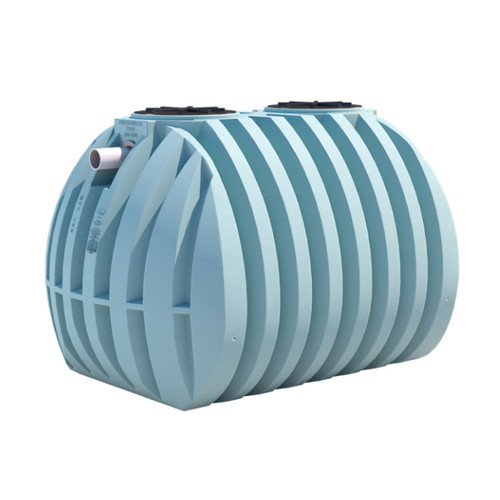 500 Gallon Septic Tank Single Compartment Heavy Duty and Pre-Plumbed with 20" and 10" Lid - IAPMO Certified | AKS40214-HVY