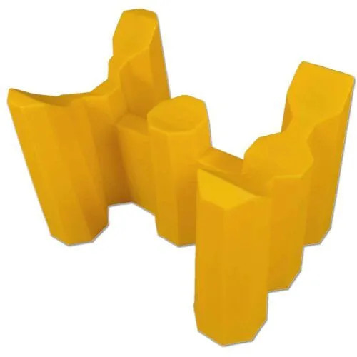 Yellow modular drum rack components designed for custom storage configurations in industrial environments. Yellow modular drum rack components designed for custom storage configurations in industrial environments.