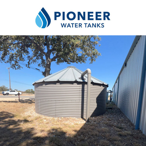 Corrugated steel tank with 30 degree roof