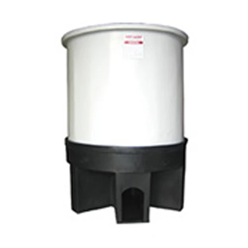 10 Gallon Chem-Tainer Cylindrical Cone Bottom Open Top Tank w/ Poly Stand | TC1528AP