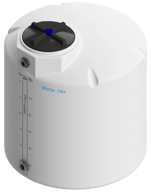 300 Gallon Peabody ProChem Potable Water Tank with Bulkhead Fittings (48 in Dia)