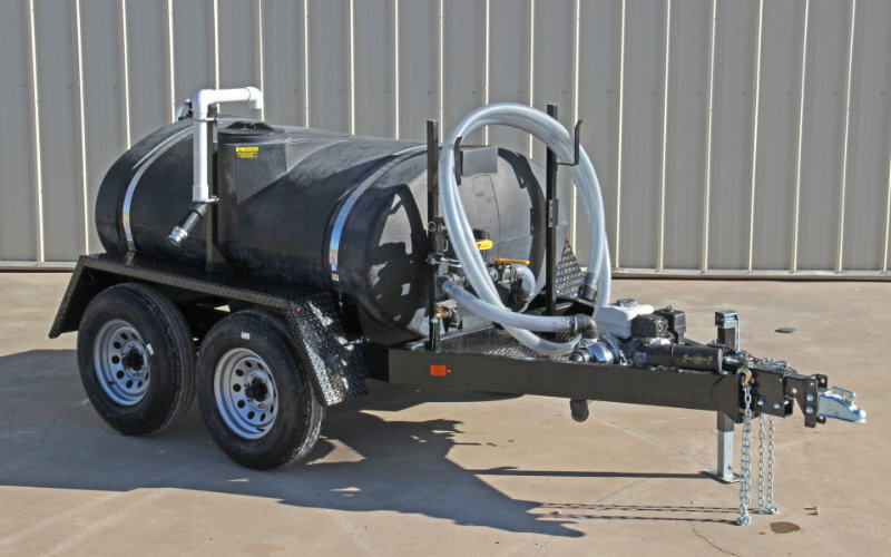 a black dot potable water trailer 