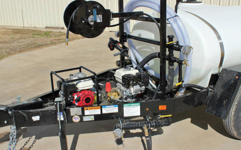 Close up of the front side of the cold pressure washer