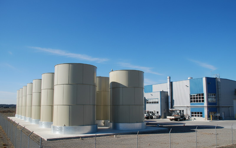 photo of multiple tanks installed black and white color