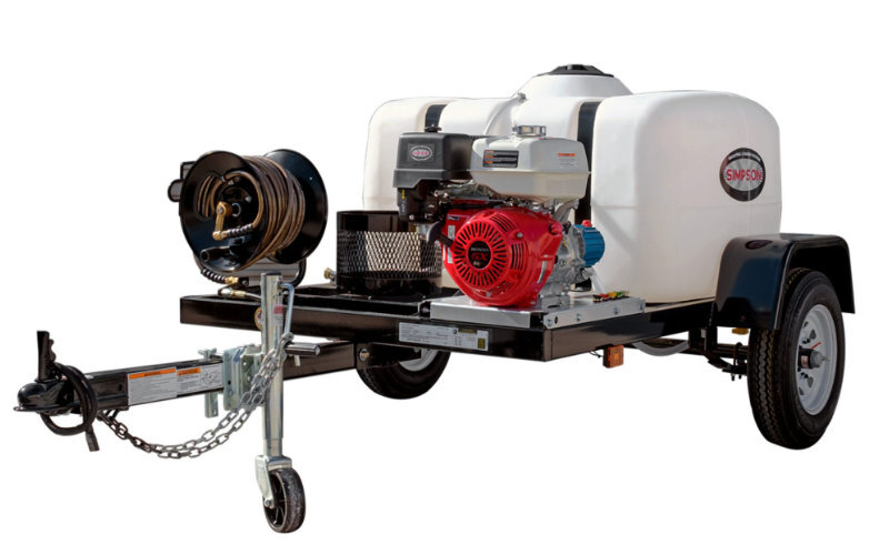 a pressure washer trailer with honda engine