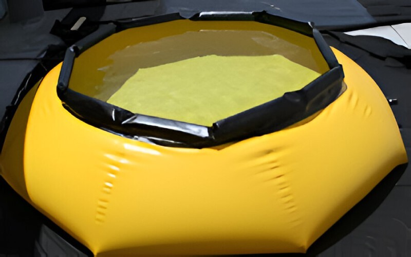 a yellow onion tank filled with water