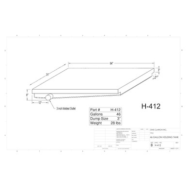 46 Gallon RV Holding Tank H-412 [OR]