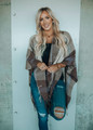 Back in the Swing Plaid Shawl Wrap Beige and Brown