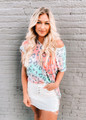 Relaxed Fit Colorful Leopard Top Multi