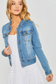 Soft and Stretchy Cotton Blend Denim Jacket CLEARANCE