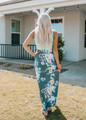 Out and About Mint Top Floral Bottom Maxi Mint