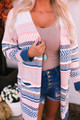Soft Multi Color Knee Length Pocket Sweater Teal